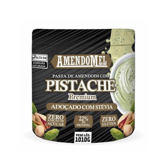 Imagem de Pasta De Amendoim Com Mel Sabor Pistache 1,010Kg Amendomel