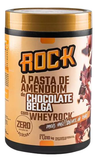 Imagem de Pasta De Amendoim Com Whey 1 KG Chocolate Belga Rock Peanut