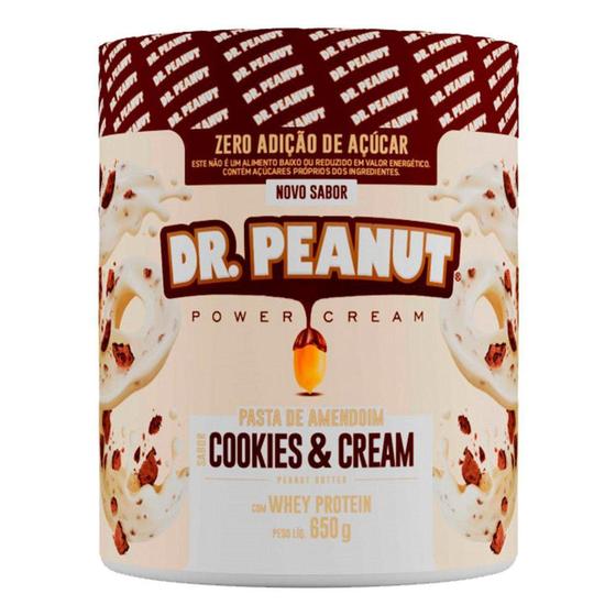 Imagem de Pasta de Amendoim Cookies & Cream 650g - Dr. peanut - DR PEANUT