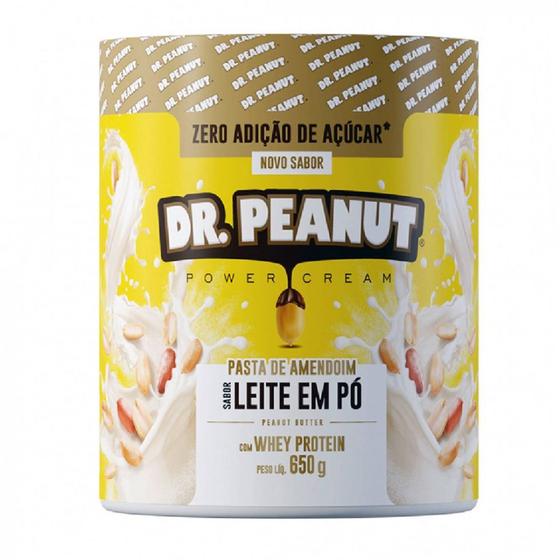 Imagem de Pasta de amendoim dr. peanut 600g leite em pó