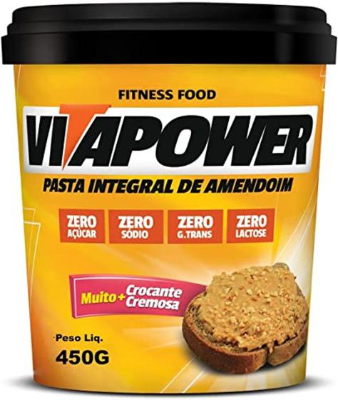 Imagem de Pasta de Amendoim Integral - 450g Crocante - Vitapower