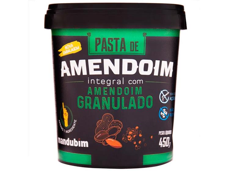 Imagem de Pasta De Amendoim Integral Granulado 450G Mandubim