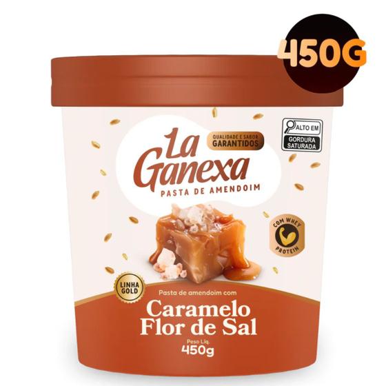 Imagem de Pasta de amendoim La Ganexa Caramelo Flor de sal 450g