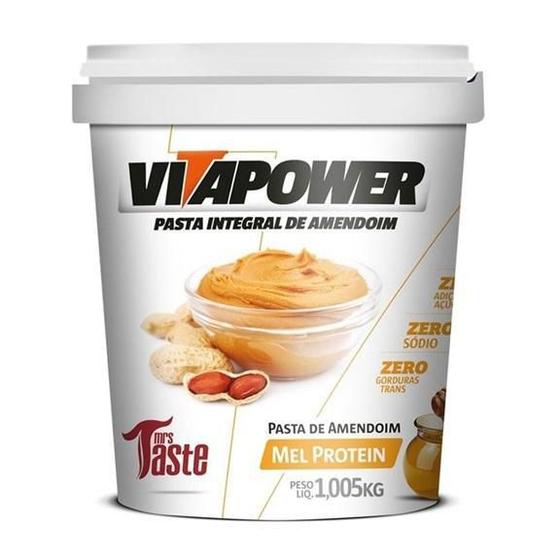 Imagem de Pasta De Amendoim Mel 1Kg Vitapower