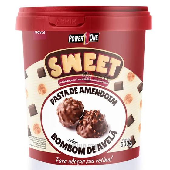 Pasta de Amendoim Power One Sweet Bombom De Avelã 500g Menor preço em Pasta de Amendoim Power One Sweet Bombom De Avelã 500g