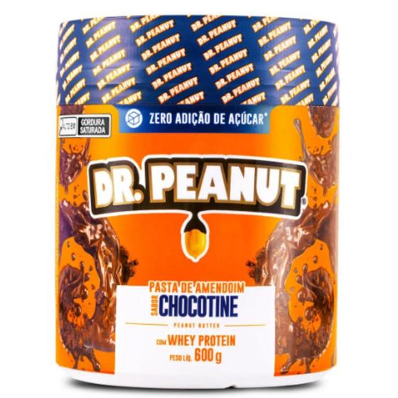 Pasta de Amendoim Sabor Chocotine - Com Whey Protein 600g - Dr Peanut Menor preço em Pasta de Amendoim Sabor Chocotine - Com Whey Protein 600g - Dr Peanut