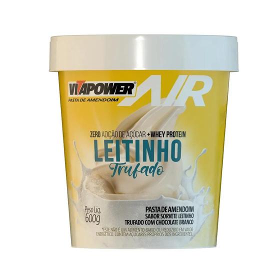 Imagem de Pasta de Amendoim sabor Leitinho Trufado 600g - Vitapower