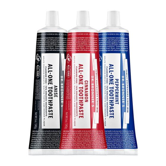 Imagem de Pasta de Dente Dr. Bronner's All-One - Kit com 3 Unidades de 150ml