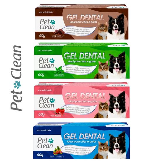 Imagem de Pasta de Dente Gel Dental para Cachorro e Gato Pet Clean - 60 g