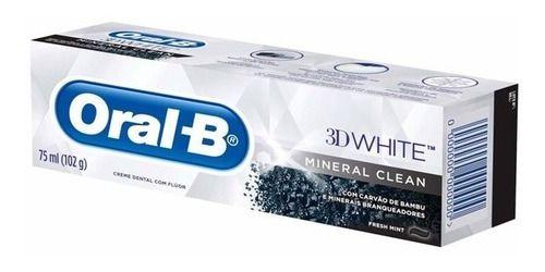 Imagem de Pasta De Dente Preta Oral B 3d White Mineral Clean Clareador
