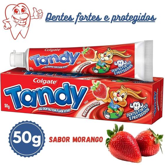 Imagem de Pasta de dentes Colgate Tandy Morango Morangostoso Gel 50g