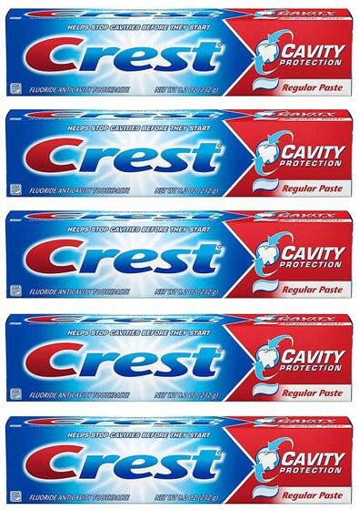 Imagem de Pasta de dentes Crest Fluoride Anticavity Regular 240 mL (pacote com 5)