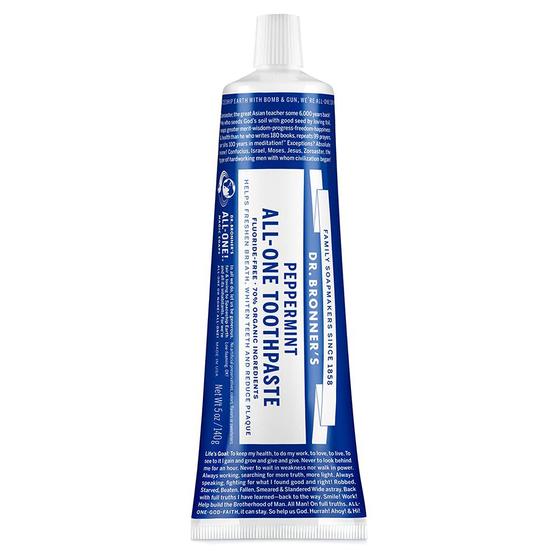 Imagem de Pasta de dentes Dr. Bronner's All-One Peppermint 150 ml 70% orgânica