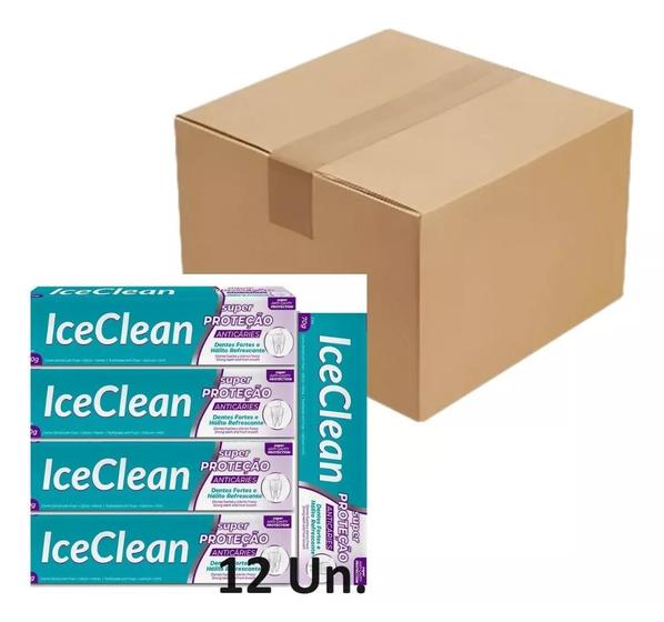 Pasta De Dentes Ice Clean Menta 70G Caixa Com 12 Duzias - Creme e Gel ...