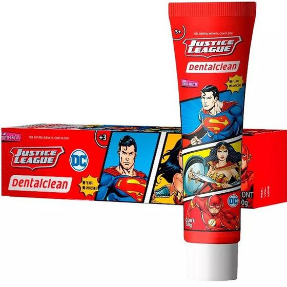 Imagem de Pasta de Dentes Infantil Dentalclean Justice League Tutti Frutti em GEL 50G