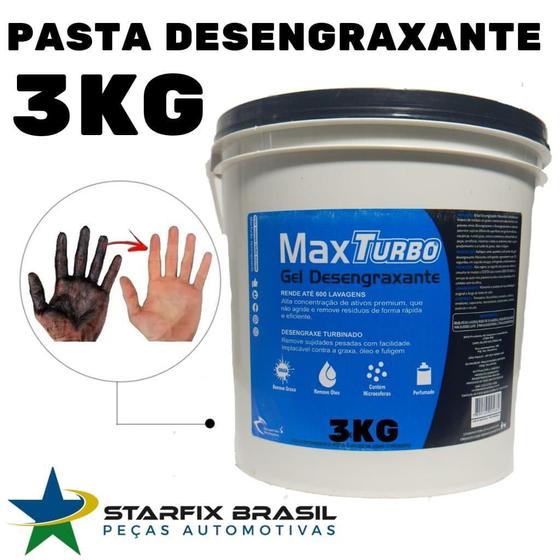 Imagem de Pasta de Lavar as Mãos Maxturbo 3kg - Remove Graxas e Óleos