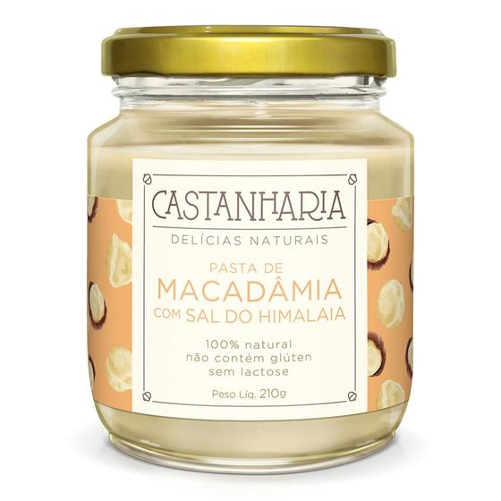 Imagem de Pasta De Macadâmia Com Sal Do Himalaia Sem Lactose Castanharia 210g