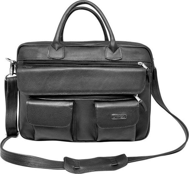 Pasta Executiva Social Couro Bolso Frontal JEF Pastas JEF Pasta