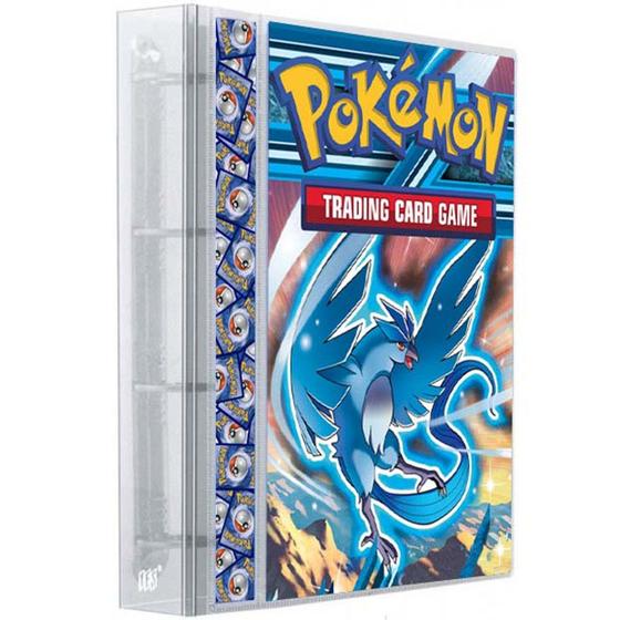 Imagem de Pasta Fichário Álbum Cristal Cartas Cards Pokémon Com 30 Folhas 9 Bolsos 4 Argolas