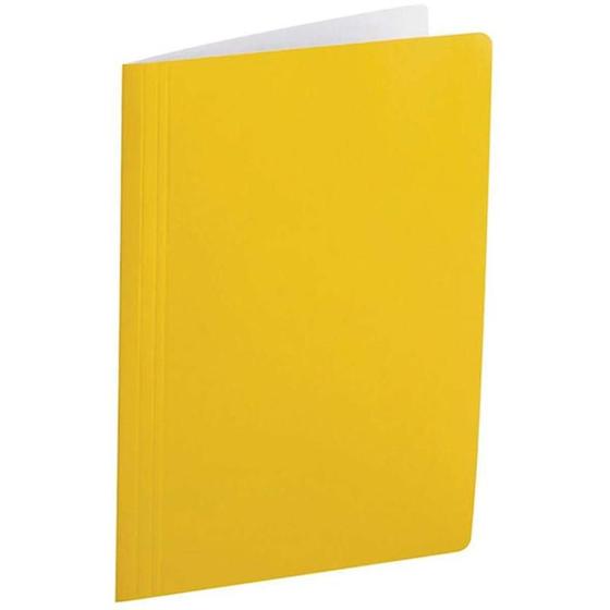 Imagem de Pasta grampo trilho papel oficio amarela polycart