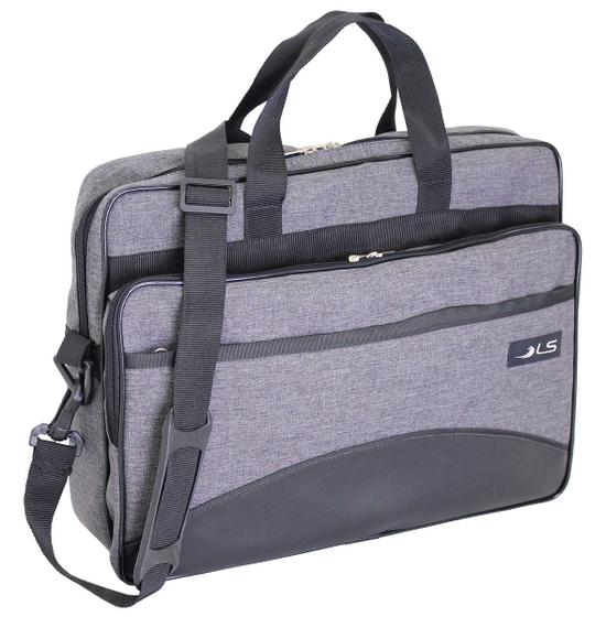 Imagem de Pasta LS Bolsas para Notebook 15.6" Cinza Mescla e Preto - PN5549