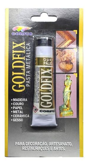 Imagem de Pasta Metalica Goldfix 20ml 245 Ouro Rico Pálido Corfix