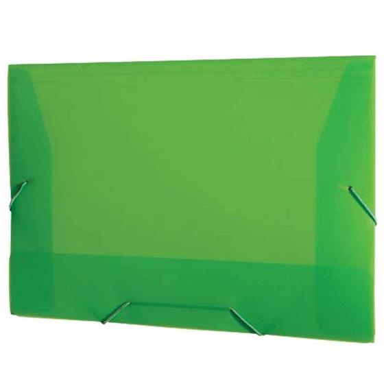 Menor preço em Pasta plastica aba elastico a02 fina verde / 10un / plascony