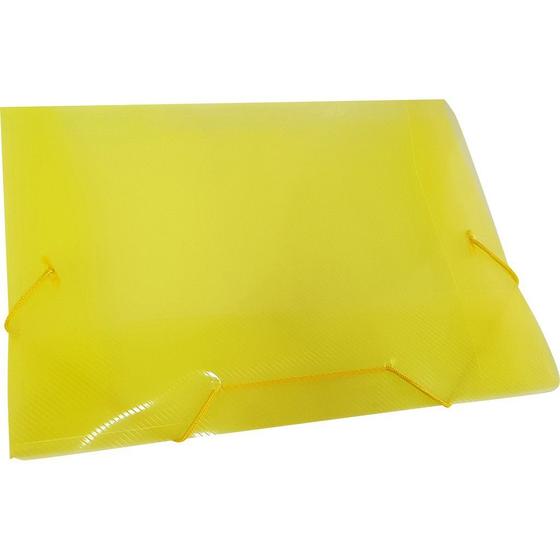 Imagem de Pasta Plástica com elástico ofício amarela - Kit c/10