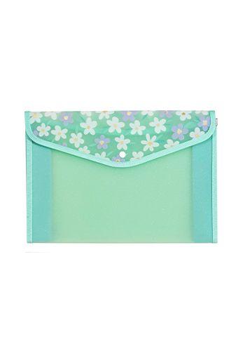 Imagem de Pasta premium c/ botao love flowers (verde) 1 un - molin