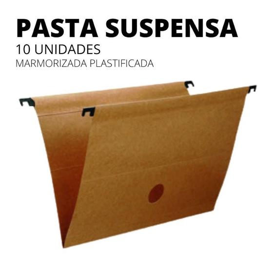 Imagem de Pasta suspensa marmorizada plastificada dello pacote com 10 unidades