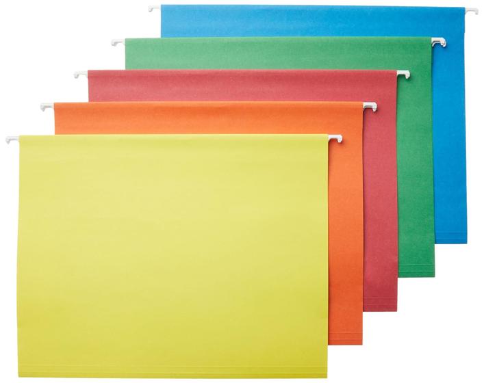 Imagem de Pasta Suspensa para Arquivos Amazon Basics - Tamanho Carta - Pacote com 25