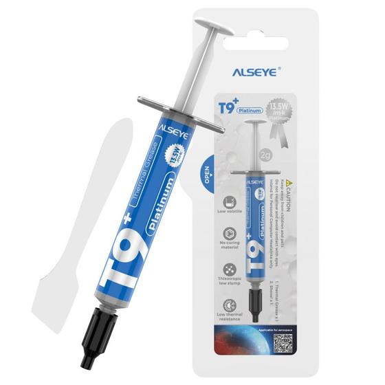 Pasta Térmica Alseye T9+ Platinum 2g 13.5 W/mk + Espátula - Pasta ...