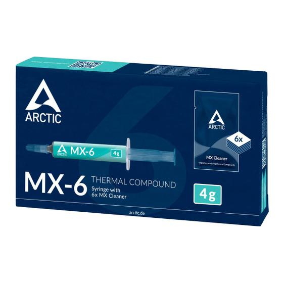 Pasta Térmica ARCTIC MX-6 4g + 6 MX Cleaner - ACTCP00084A Menor preço em Pasta Térmica ARCTIC MX-6 4g + 6 MX Cleaner - ACTCP00084A