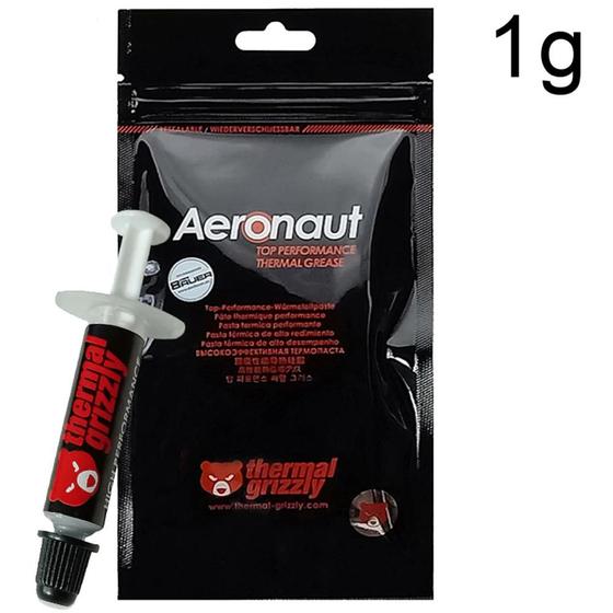 Pasta Térmica Thermal Grizzly Aeronaut 1g Certificada Top Performance 8.5 W/m2 Menor preço em Pasta Térmica Thermal Grizzly Aeronaut 1g Certificada Top Performance 8.5 W/m2