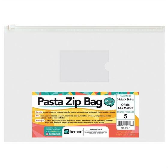 Imagem de Pasta zíper Chies hemon ofício com 5 unidades