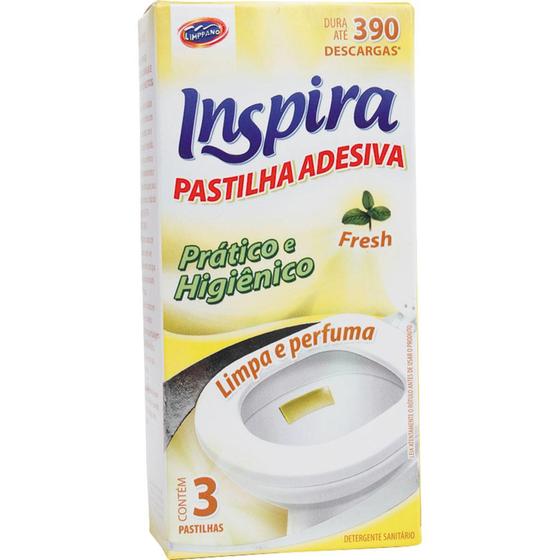 Imagem de Pastilha Adesiva para Sanitário com 3 Unidades Inspira Limppano Fresh - Limppano