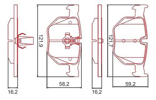 Imagem de Pastilha ceramica bmw x5 x6 serie 5 7 2009/.. tras