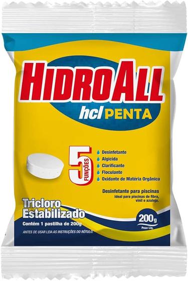 Imagem de Pastilha Cloro Penta 5 Funções 200g Hidroall