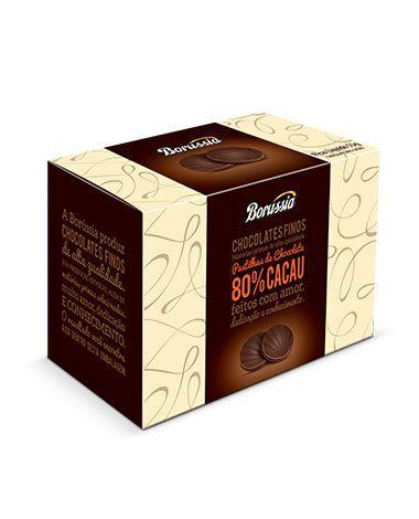 Imagem de Pastilha de Chocolate 80% Cacau Borússia Chocolates