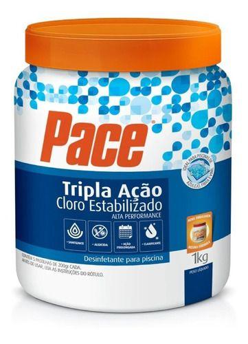 Imagem de Pastilha De Cloro 200g Pace Tripla Ação Pote De 1kg - Hth