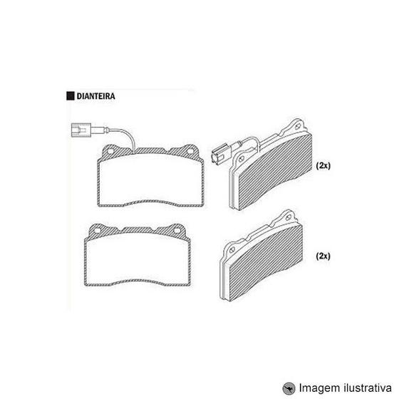 Imagem de Pastilha de Freio Camaro 6.2 / Ss 6.2 V8 16V 2010 / Brembo / Peugeot 607 3.0 V6 24V 2000 / 2005