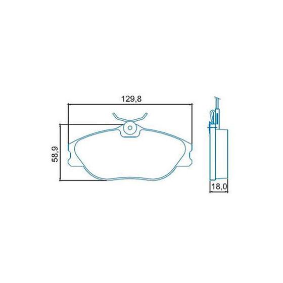 Imagem de Pastilha de Freio Dianteira Coupe 2.0 94 / 95 Marea Turbo 2.0 20V 98 com alarme sonono