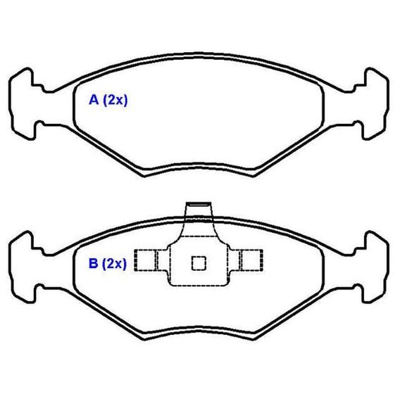 Imagem de Pastilha de freio dianteira Gol Parati Saveiro Effa ulc furgao 2007 a 2009 SYL S1417