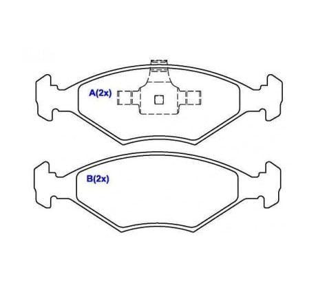 Imagem de Pastilha de freio dianteira Palio Siena Fiorino 2009 em diante SYL S2184