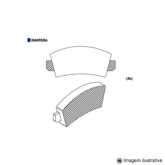 Imagem de Pastilha de Freio Fiat 147 77 / 86 Oggi 1983 / 1985 Panorama 80 / 86 / Fiorino 1983 / 1986 ( Sistema Bendix )