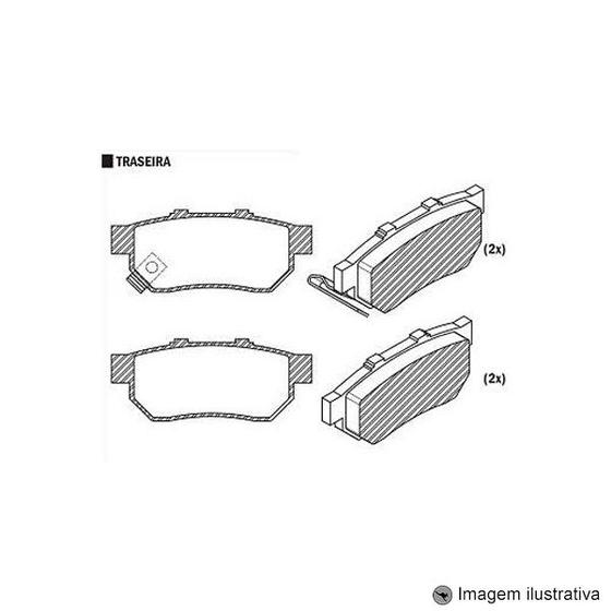 Imagem de Pastilha de Freio Fit EX / Exl / Lxl 1.4 / 1.5 09 / Civic 1.4 / 1.6 / 1.8 96 / 00 / Civic 2.0 ABS 96 / 00