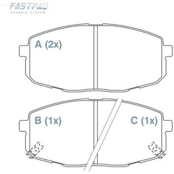 Imagem de Pastilha de Freio Hyundai I30 2009 a 2013 WILLTEC FP764