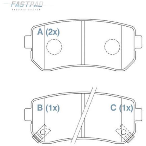 Imagem de Pastilha de Freio Hyundai Sonata 2011 a 2015 WILLTEC FP765