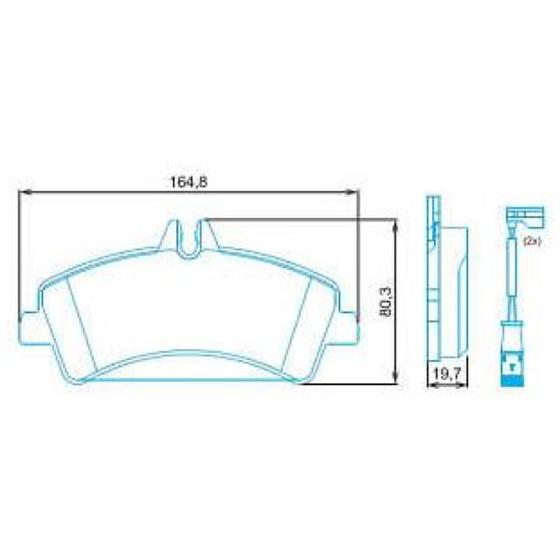 Imagem de Pastilha de Freio Mercedes Benz Sprinter Furgão 2012 a 2019