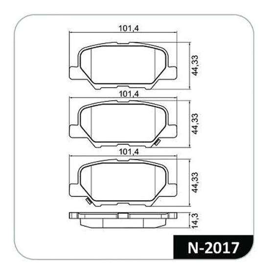 Imagem de Pastilha de Freio N-2017 C4 Aircross 10/ Asx 10/ New Outlander 14/ 4008 12/ Traseira 